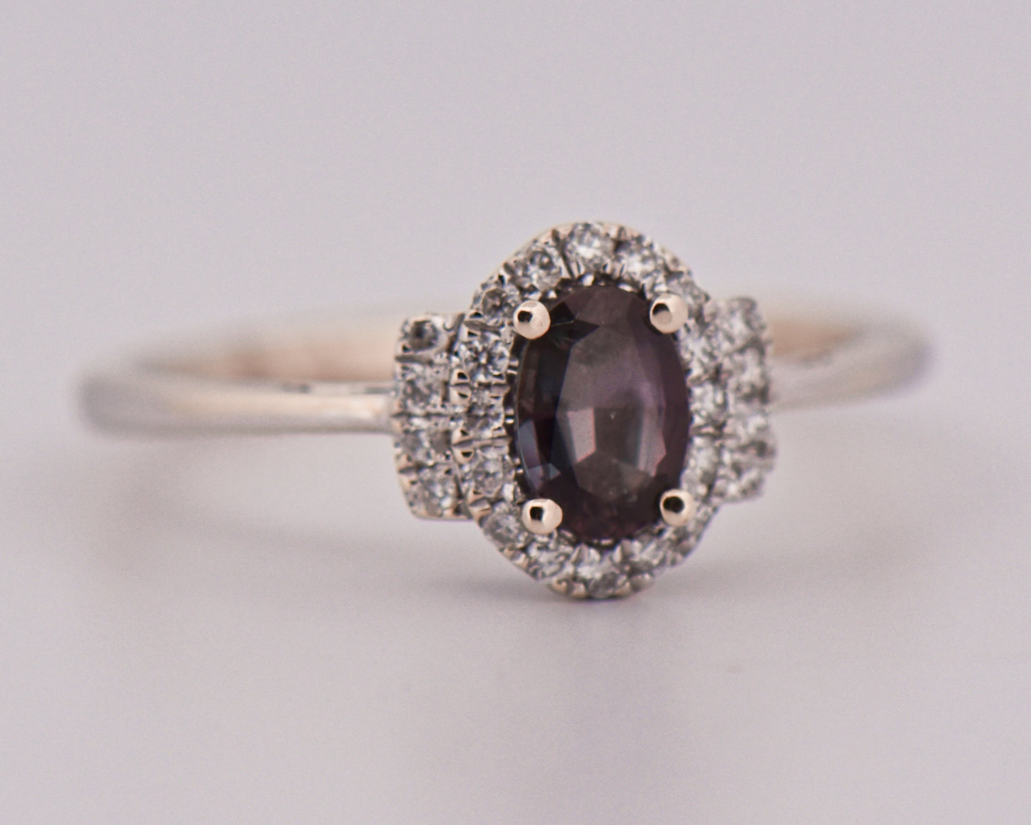 Top Gem Brazilian Alexandrite and Diamond Ring
