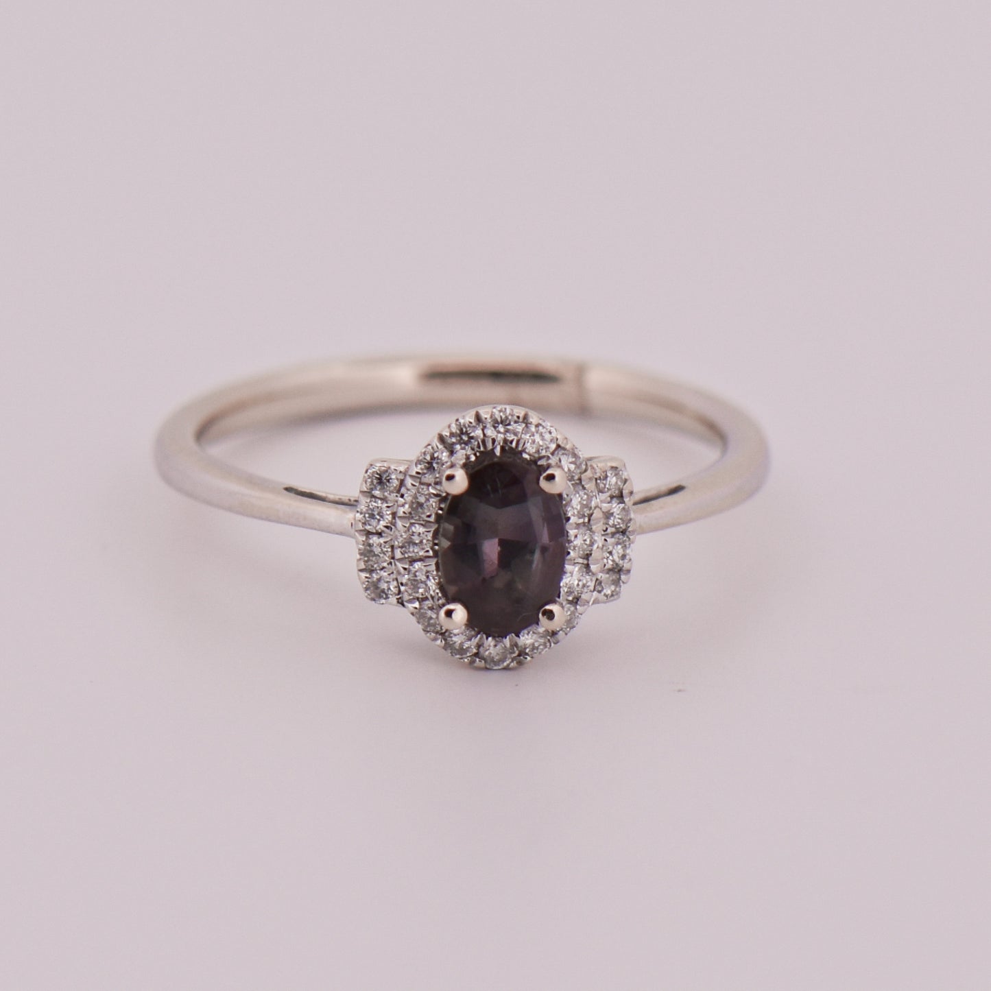 Top Gem Brazilian Alexandrite and Diamond Ring