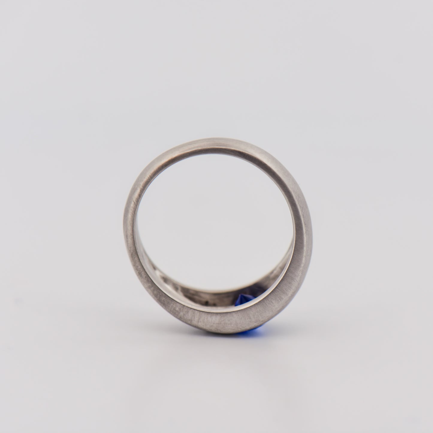 Gent's Blue Sapphire and Diamond Ring
