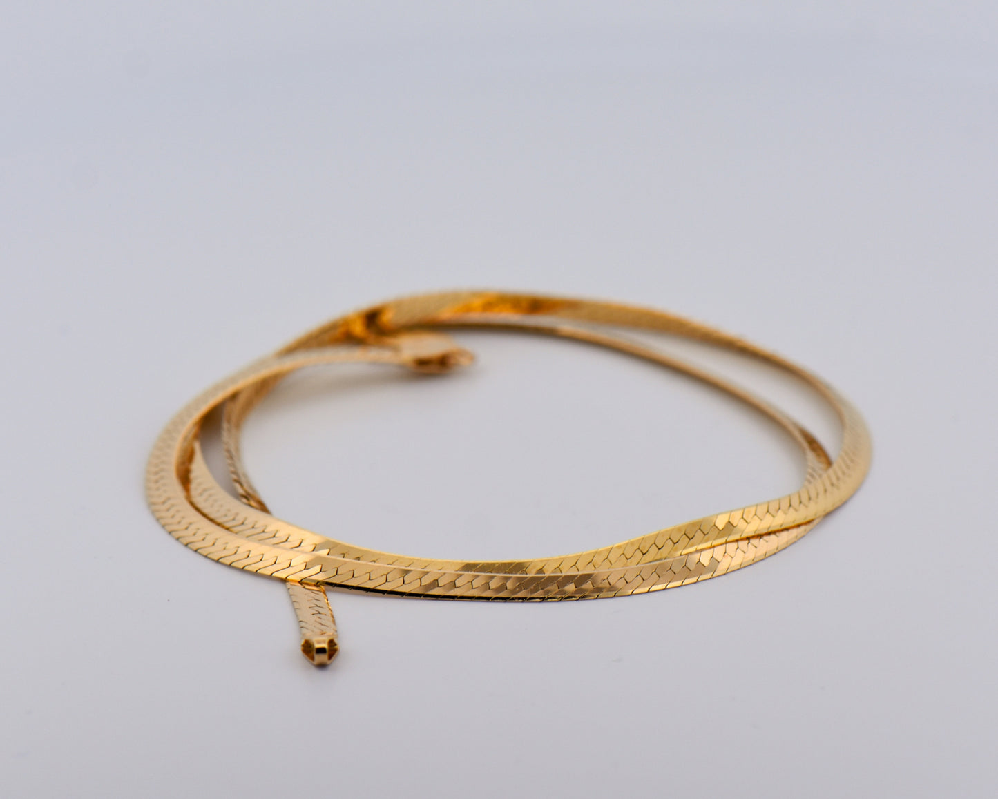 Estate Herringbone Chain in 14k Yellow Gold