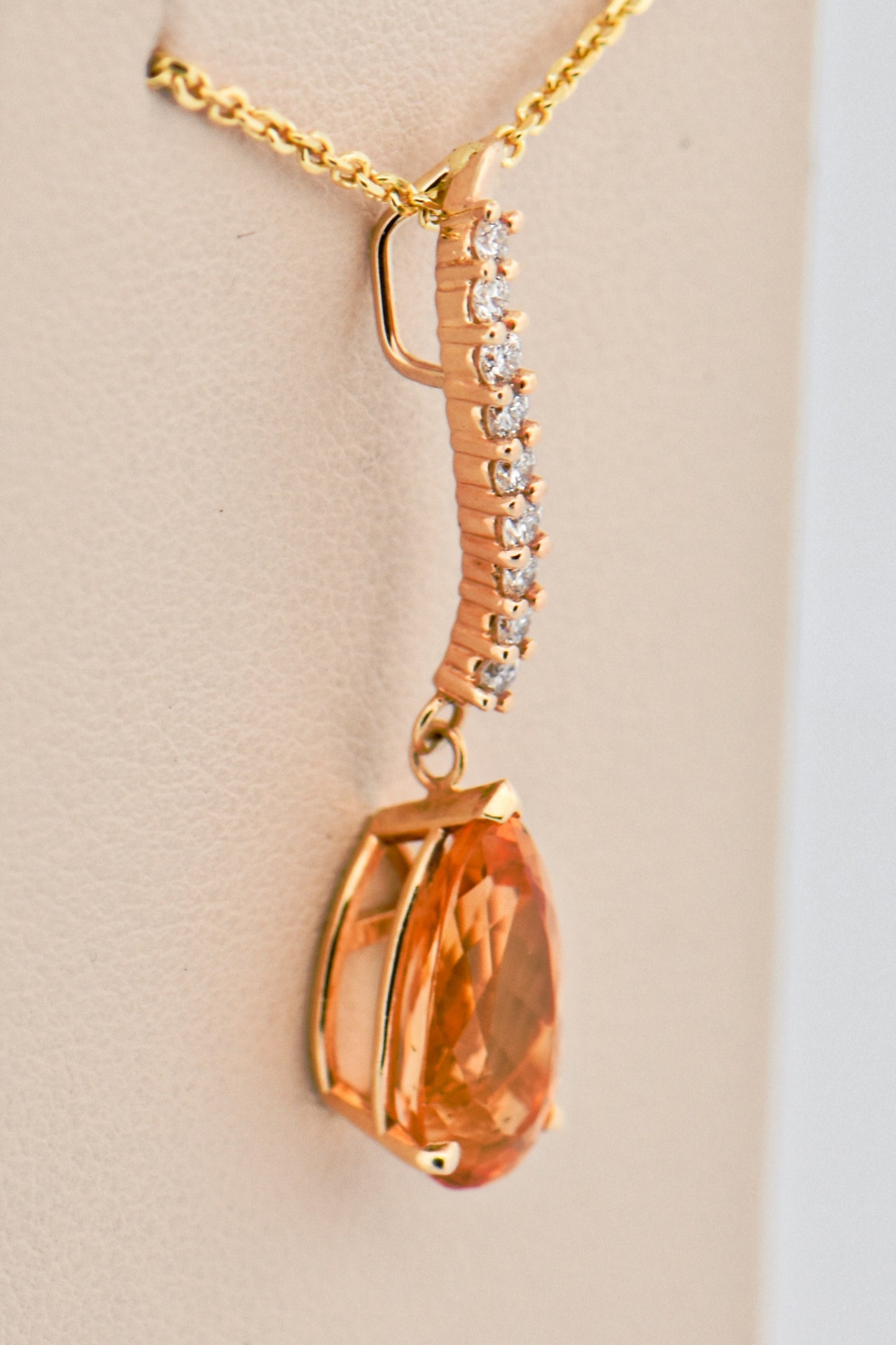 Top Quality Orange Imperial Topaz Pendant
