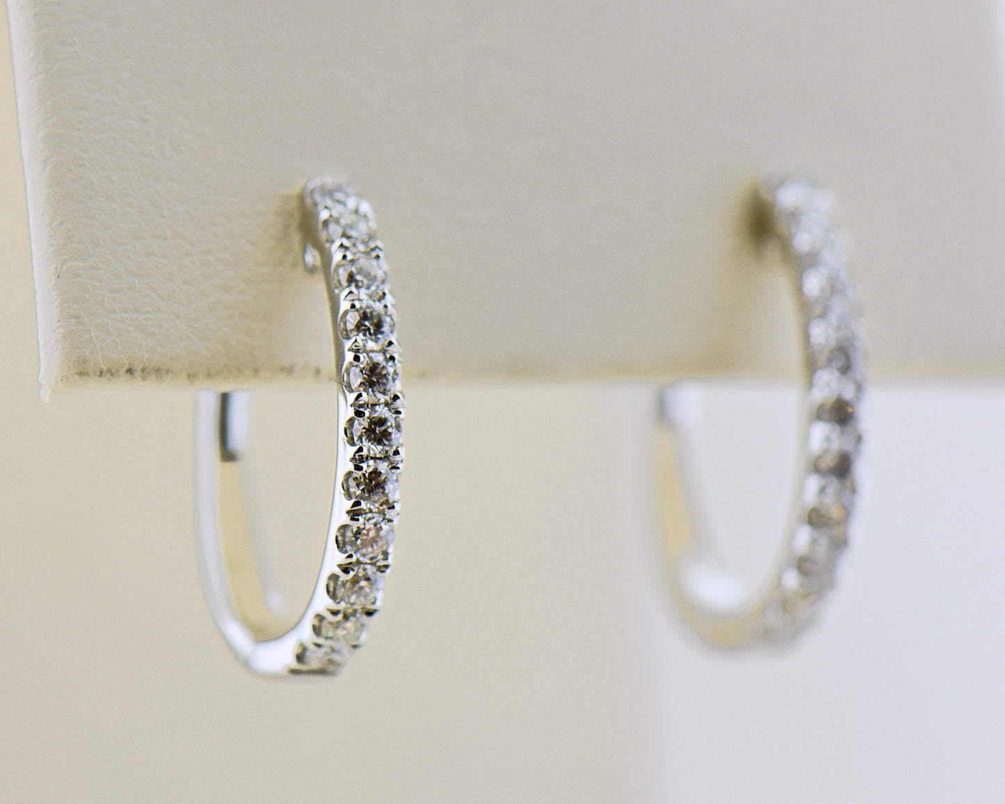Mid-Size Diamond Hoop Earrings- Our Best Seller!