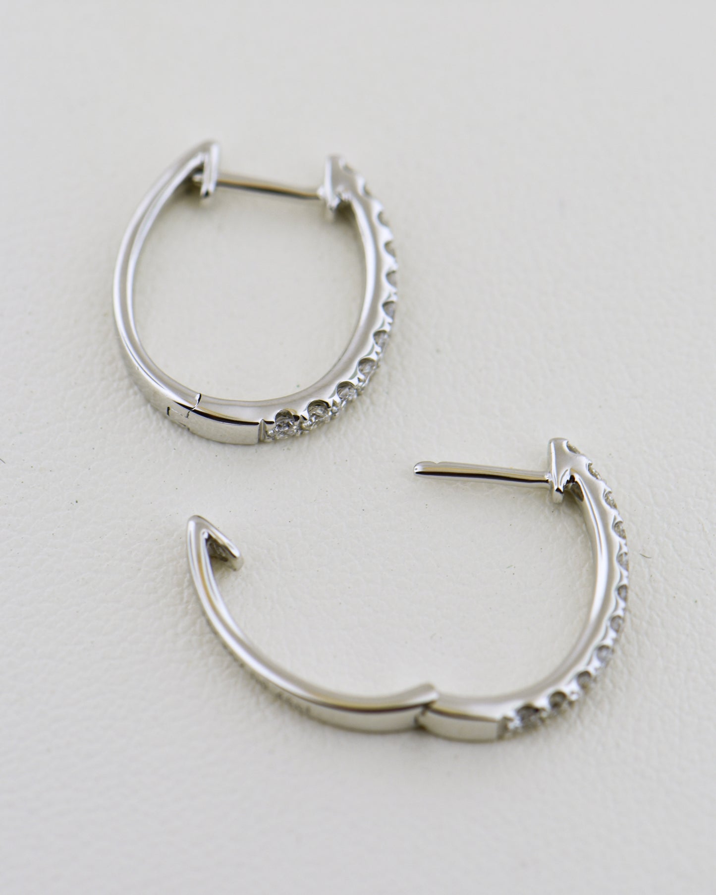 Mid-Size Diamond Hoop Earrings- Our Best Seller!