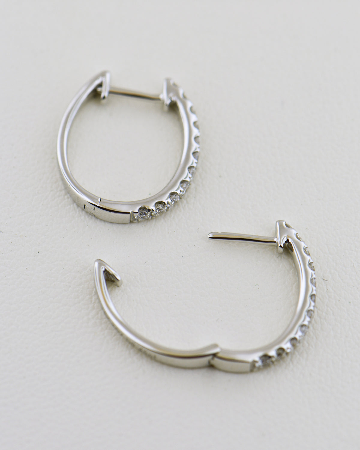 Mid-Size Diamond Hoop Earrings- Our Best Seller!