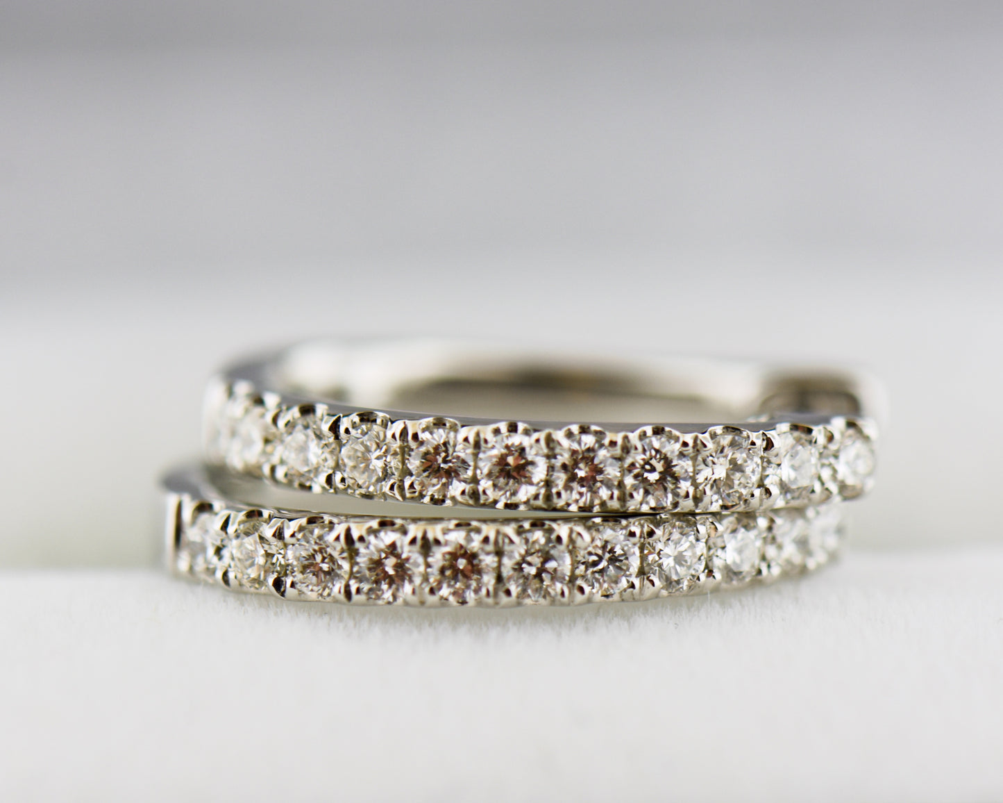 Mid-Size Diamond Hoop Earrings- Our Best Seller!