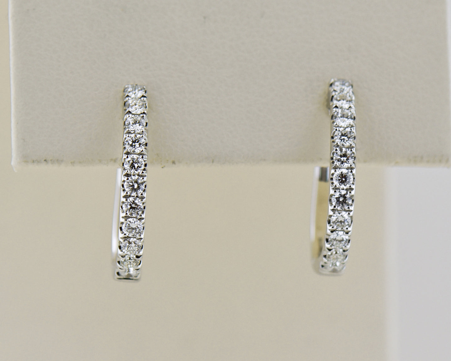 Mid-Size Diamond Hoop Earrings- Our Best Seller!