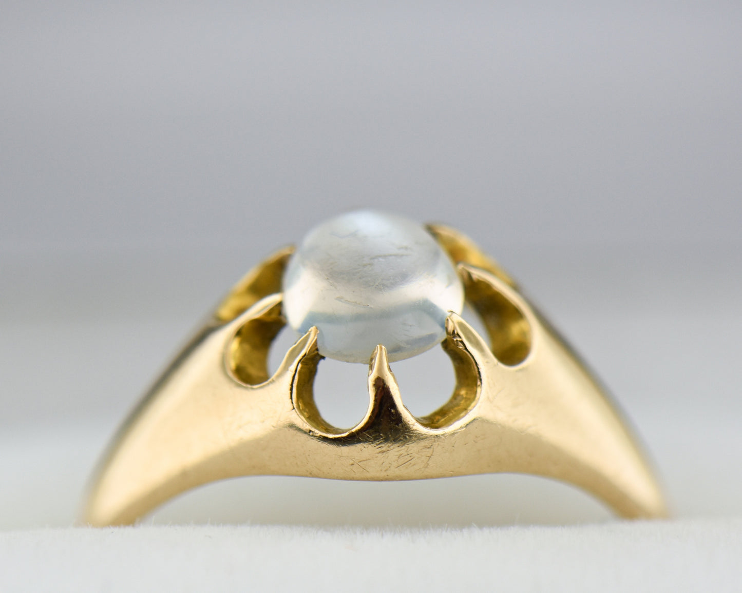 Antique Moonstone & Gold Belcher Ring