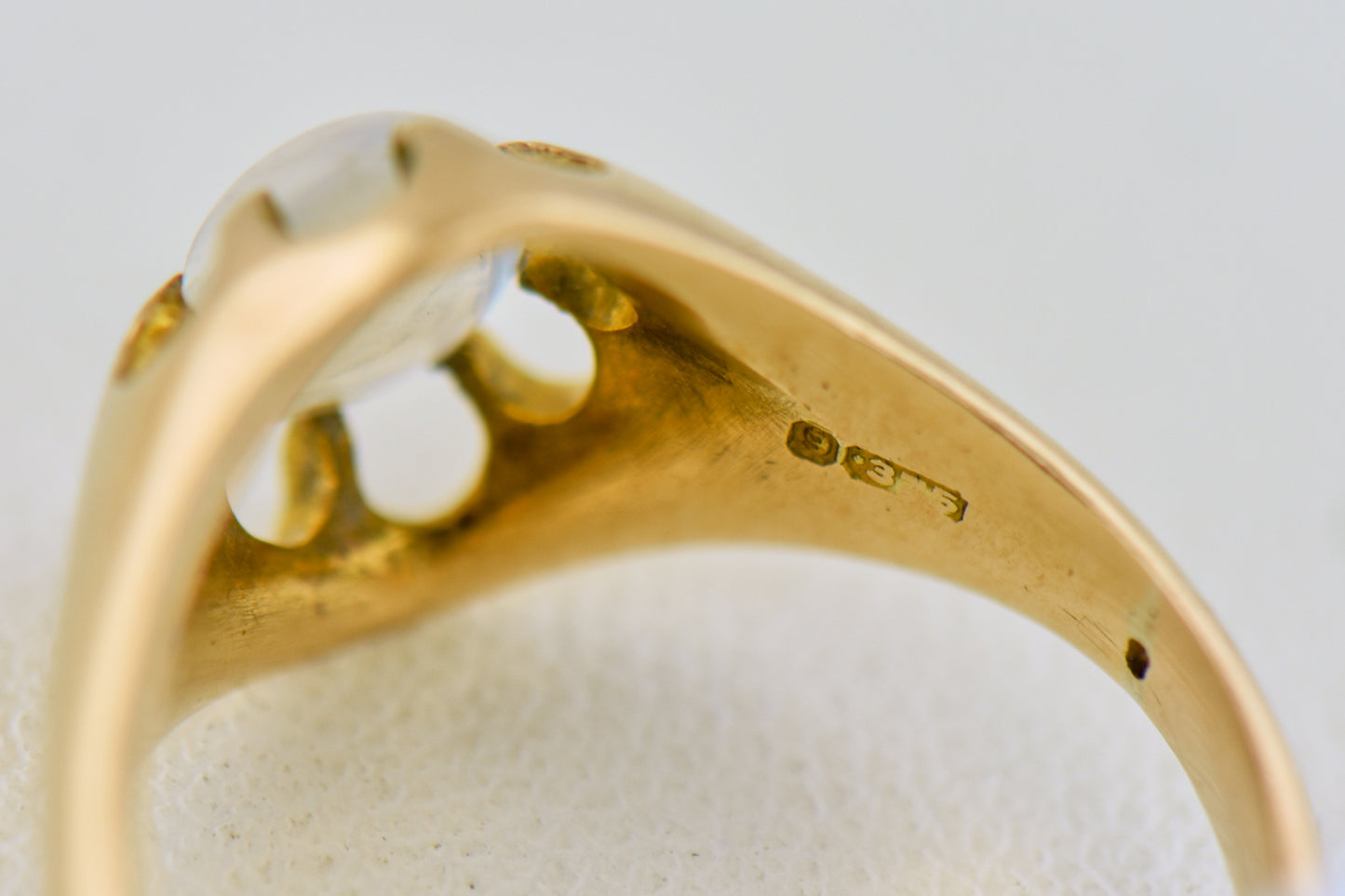 Antique Moonstone & Gold Belcher Ring
