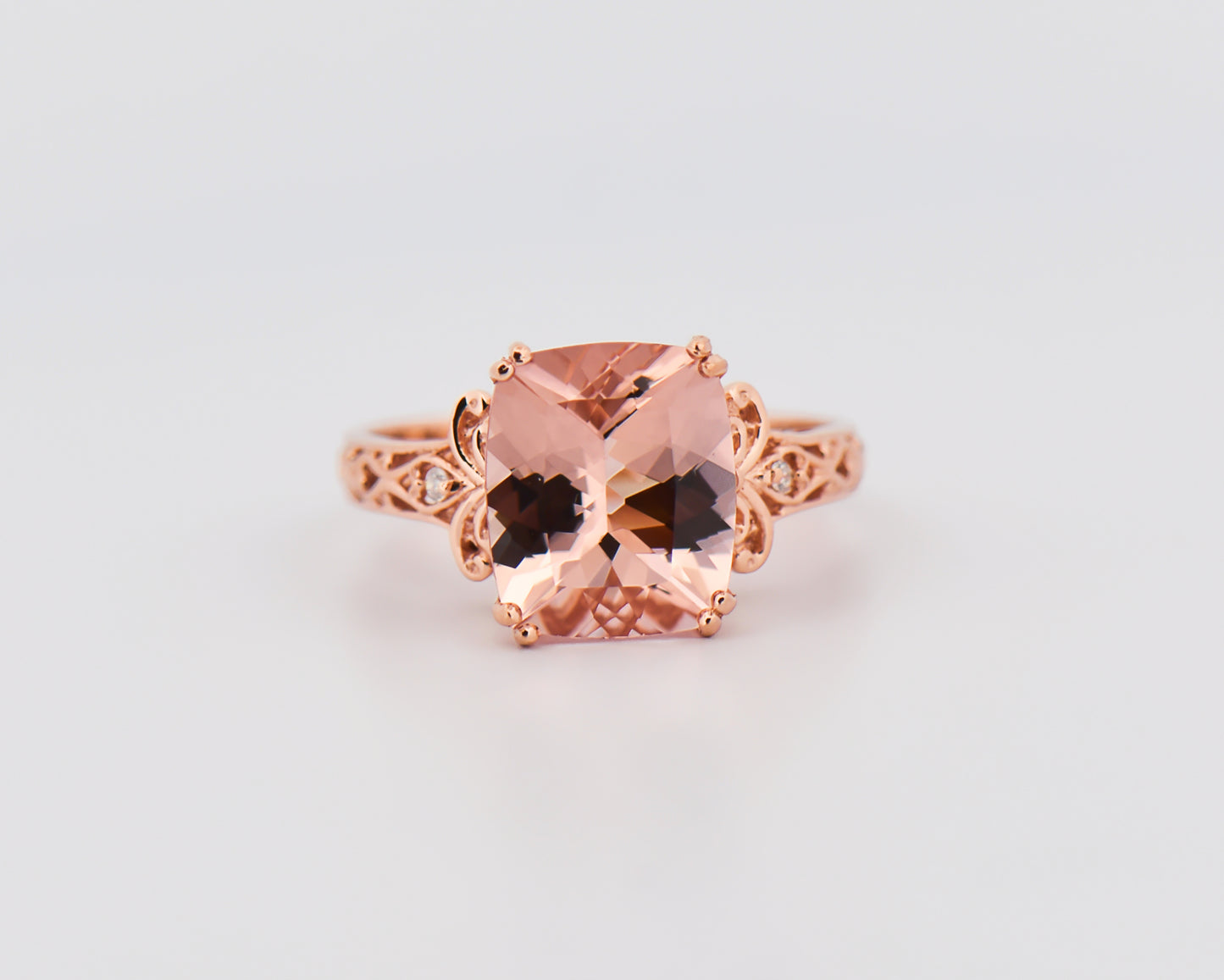 Morganite Engagement Ring in Rose Gold