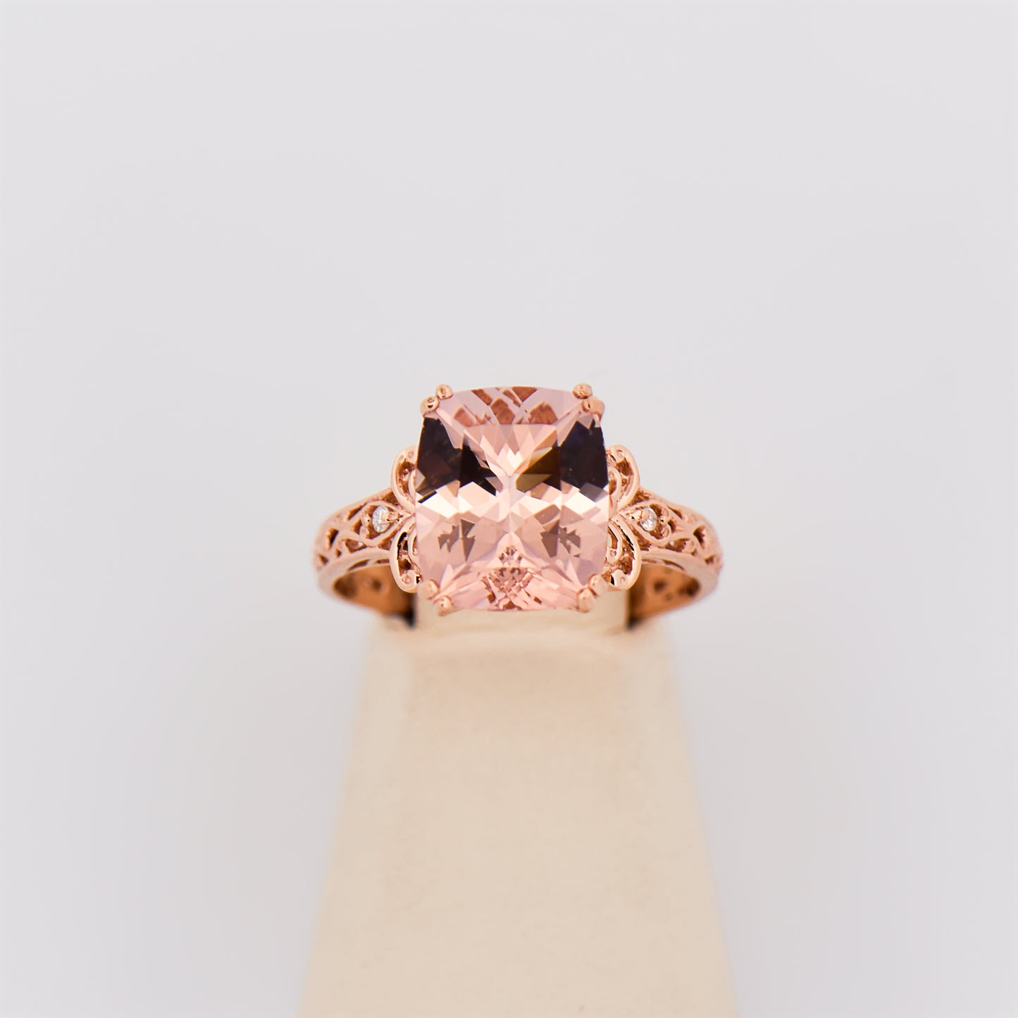 Morganite Engagement Ring in Rose Gold