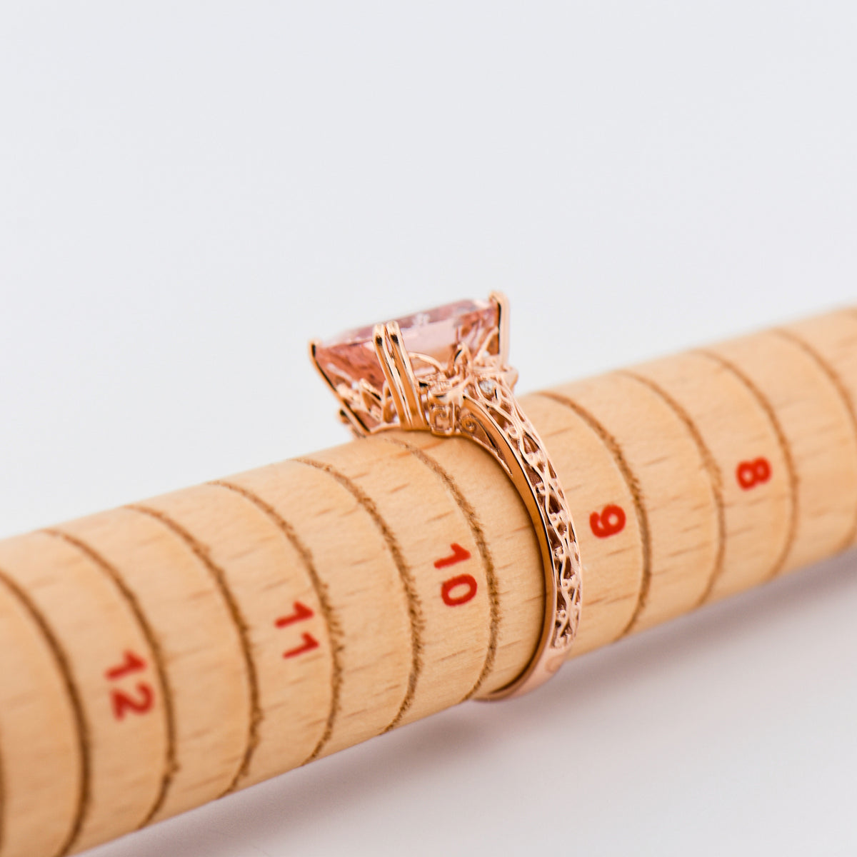 Morganite Engagement Ring in Rose Gold