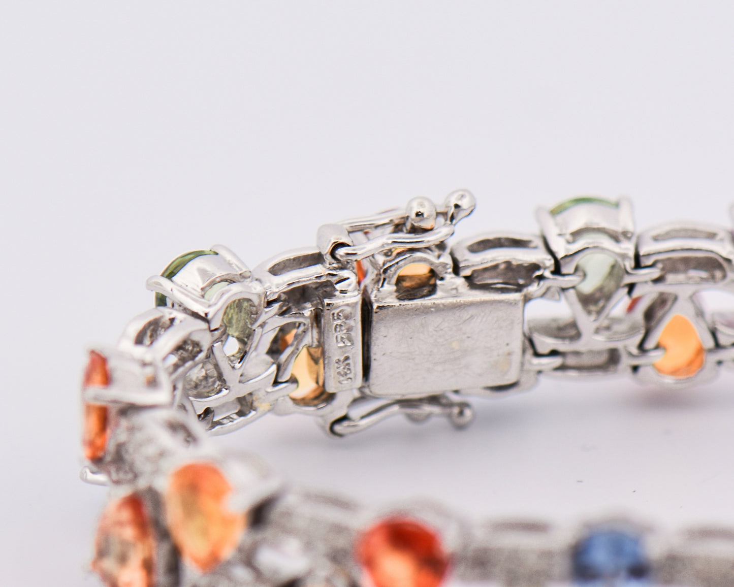 Custom Rainbow Bracelet with Multicolor Sapphires