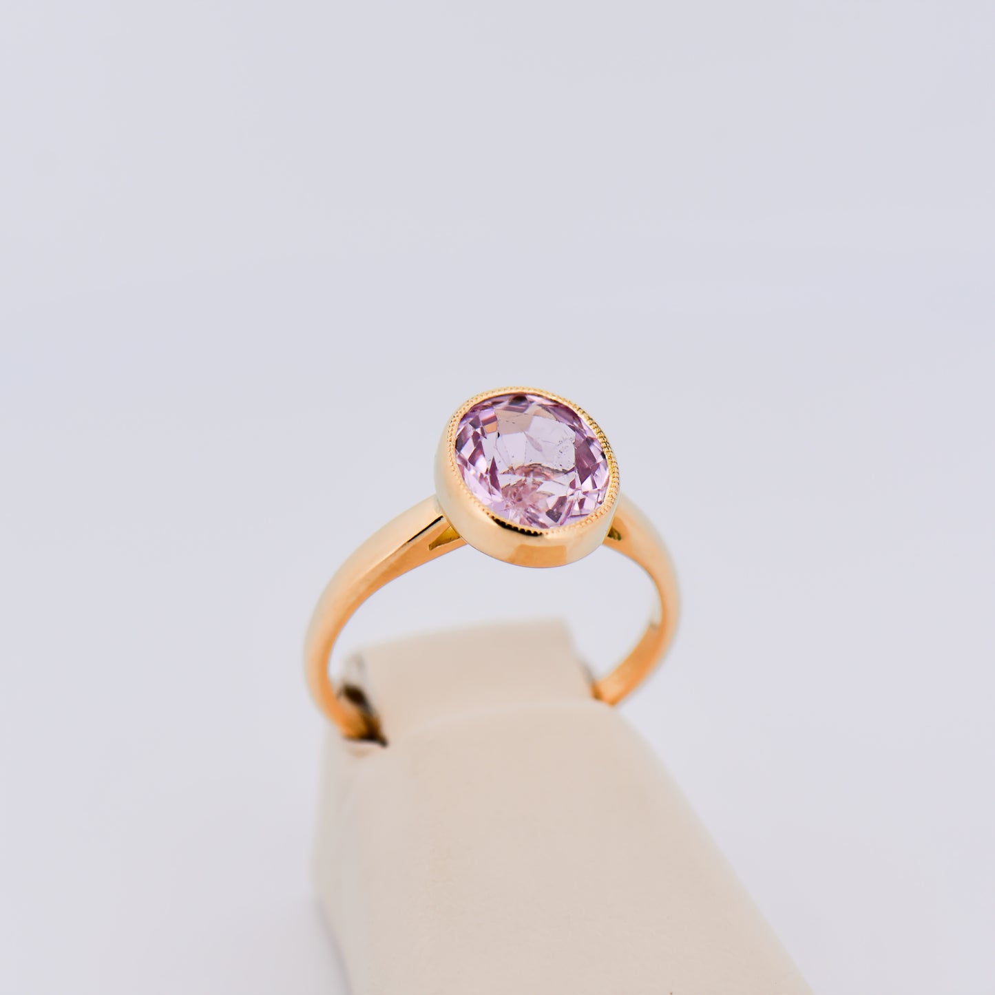 Natural & Unheated Light Pink Sapphire Solitaire Ring