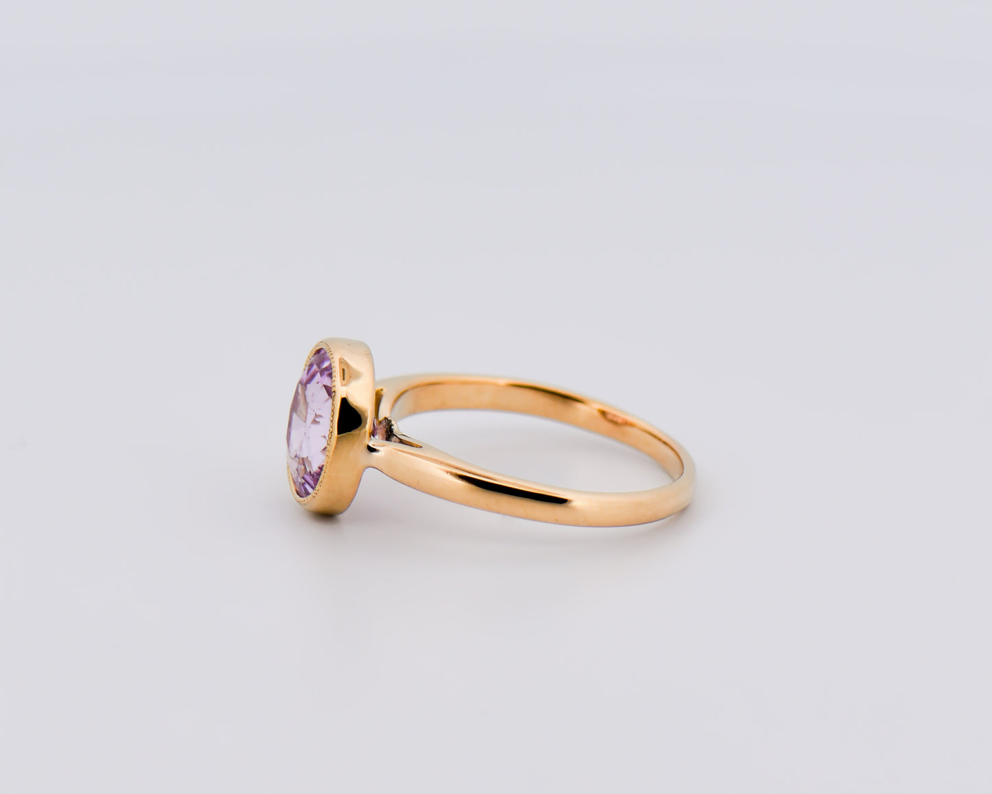 Natural & Unheated Light Pink Sapphire Solitaire Ring