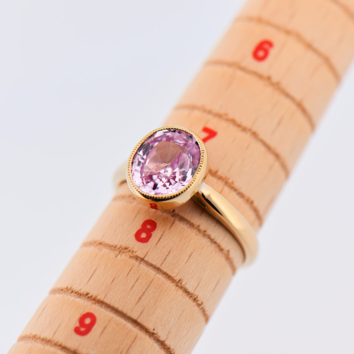 Natural & Unheated Light Pink Sapphire Solitaire Ring