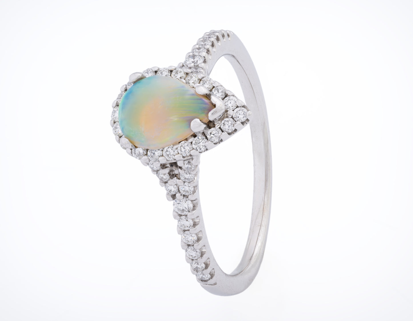 Neil Lane Australian Opal & Diamond Ring in 14k White Gold