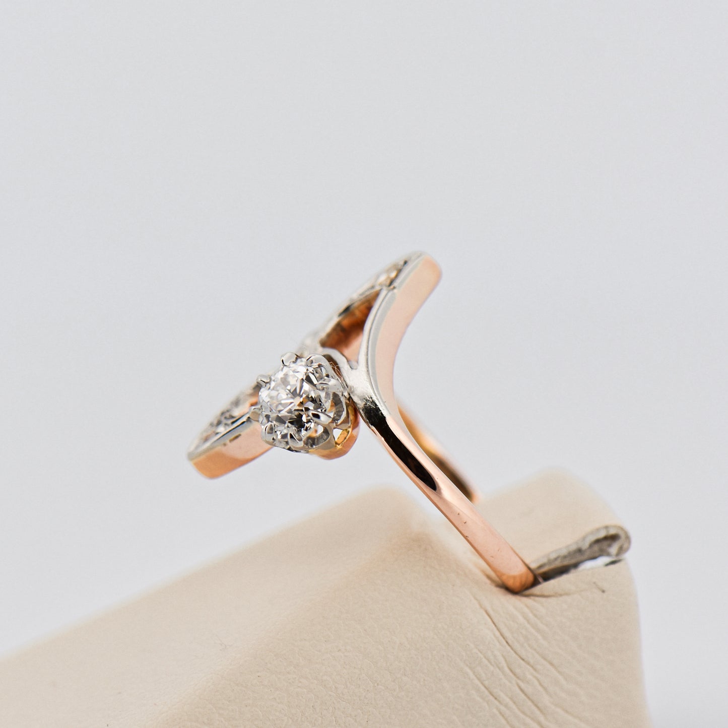 Rare Art Nouveau Diamond Engagement Ring