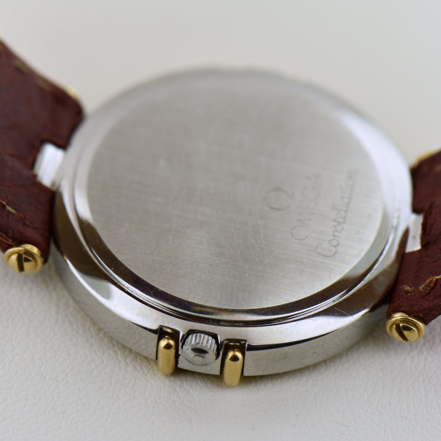 1980s Omega Constellation Quartz Calendar Wrist Watch