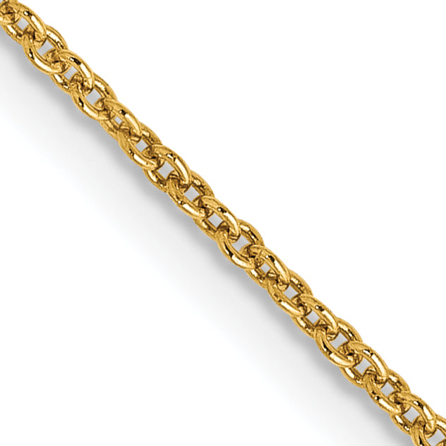 14K Yellow Gold 18 inch 1.2mm Cable with Lobster Clasp Chain