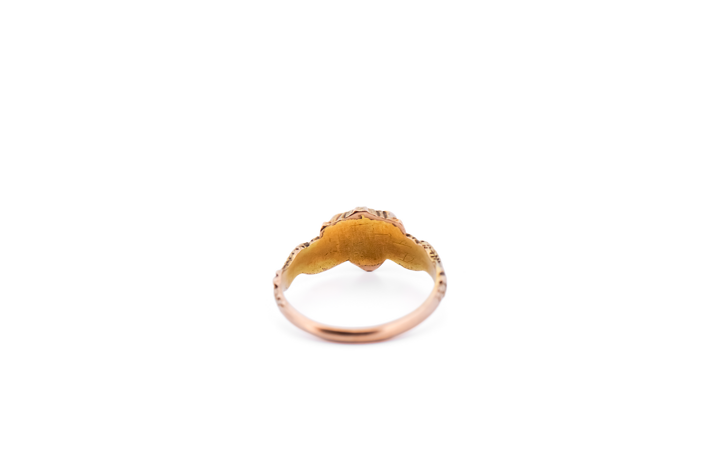 Petite Antique Gargoyle Ring with Garnet Eyes