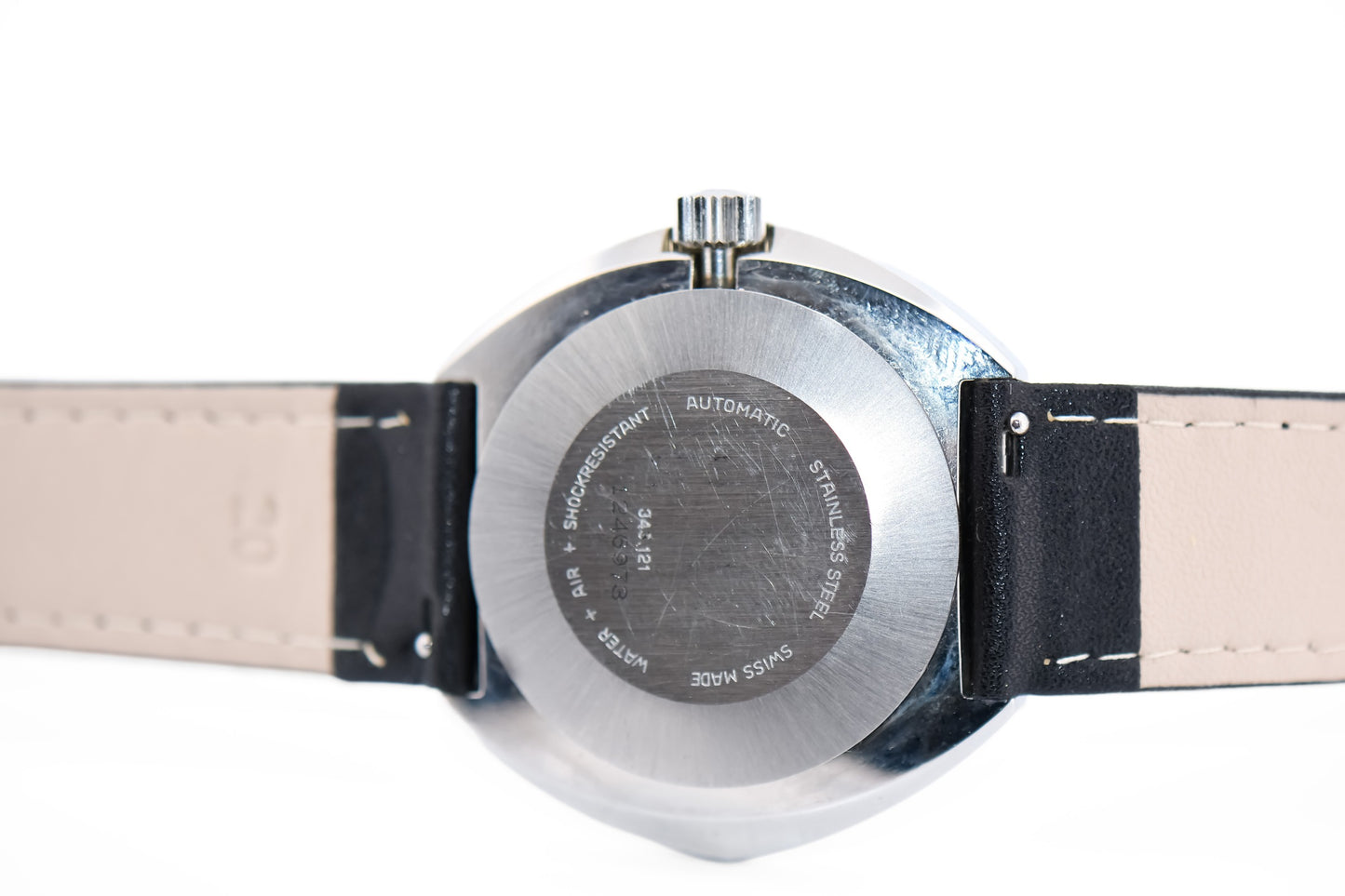 Rare 1970s Glycine High Frequency Automatic Vacuum Divers Watch - Black Dial
