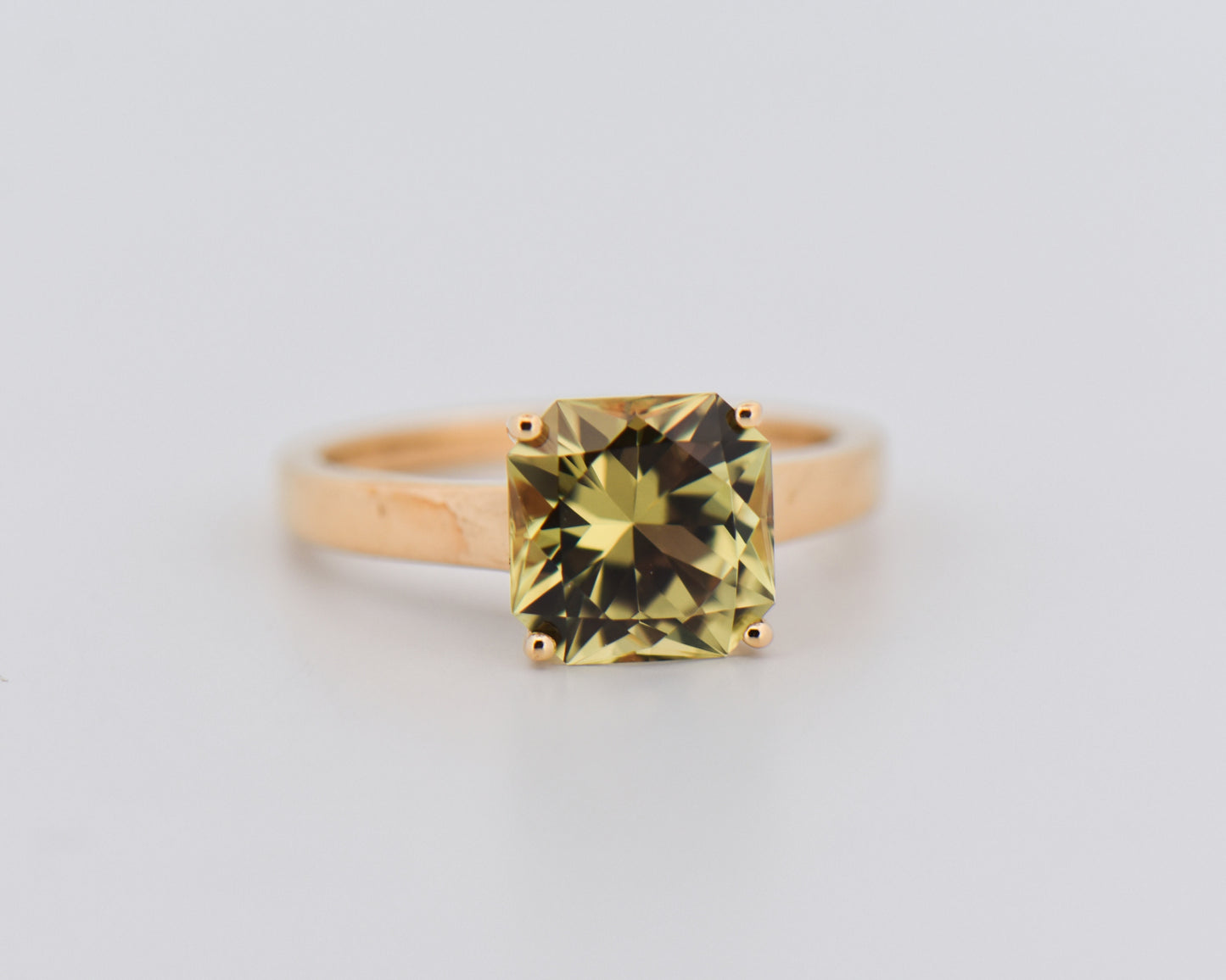 Rare Zultanite Solitaire Ring in 14k Rose Gold
