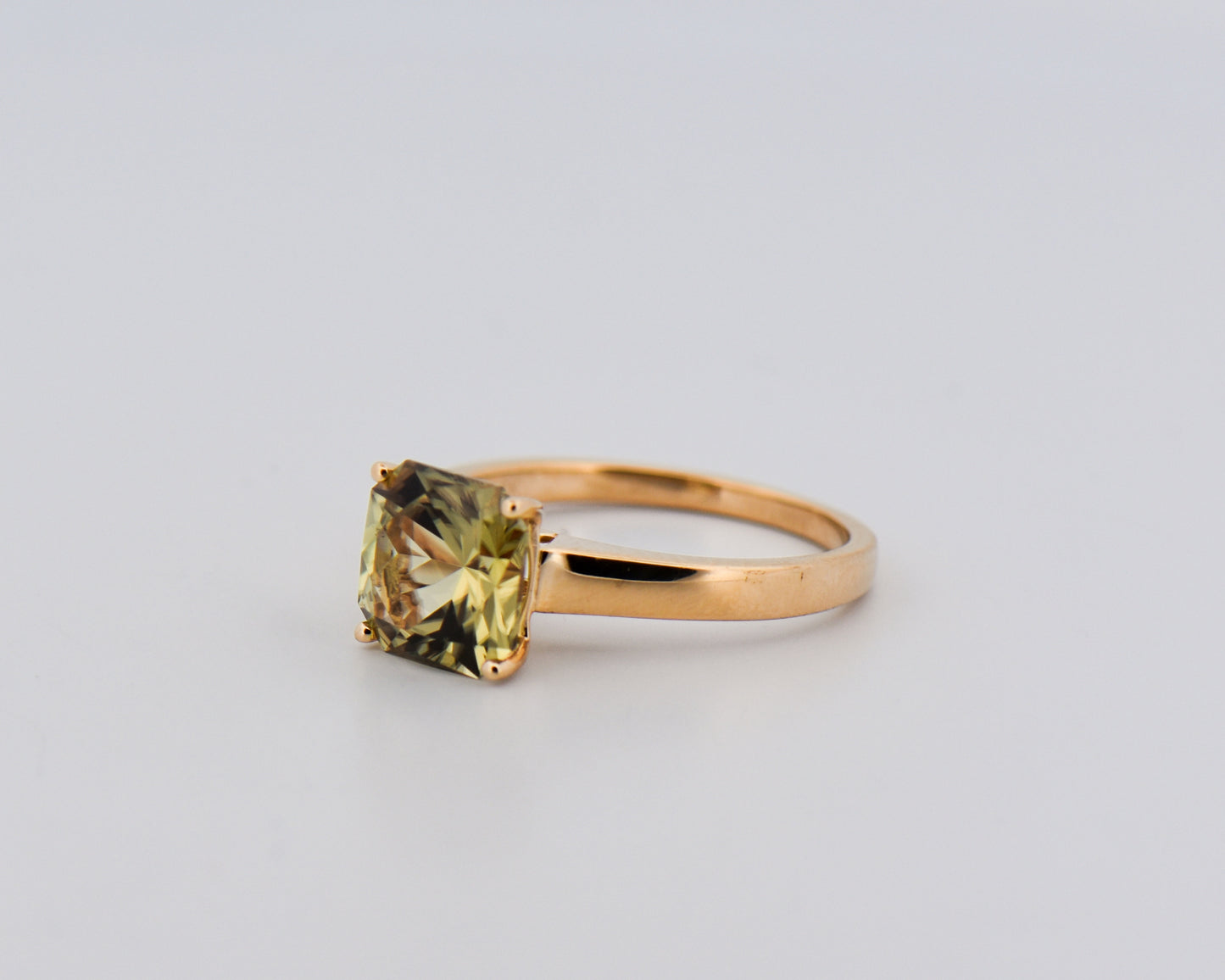 Rare Zultanite Solitaire Ring in 14k Rose Gold