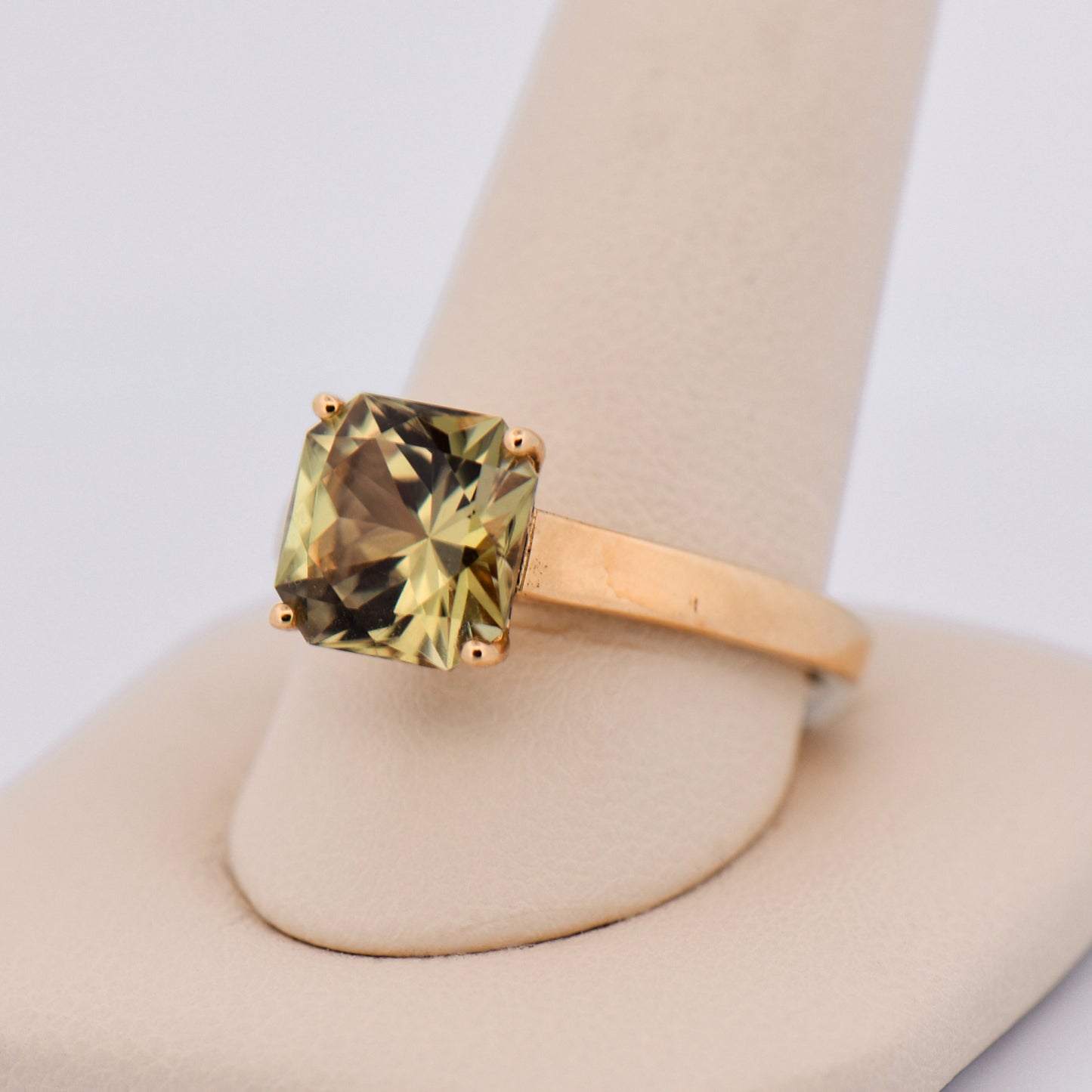 Rare Zultanite Solitaire Ring in 14k Rose Gold