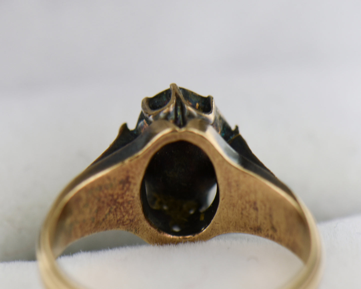 Antique Rose Gold & Rose Cut Diamond Engagement Ring