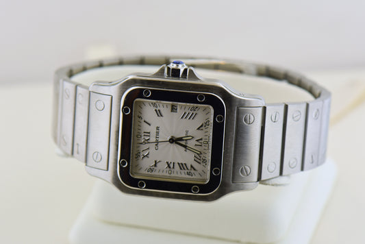 Vintage Cartier Santos Stainless Automatic Unisex Wristwatch