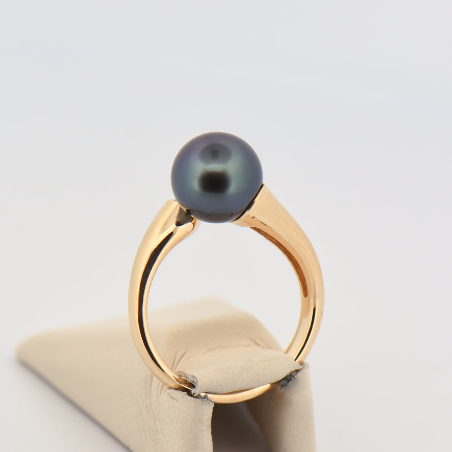 Tahitian Pearl and Diamond Bypass Ring in Yellow Gold