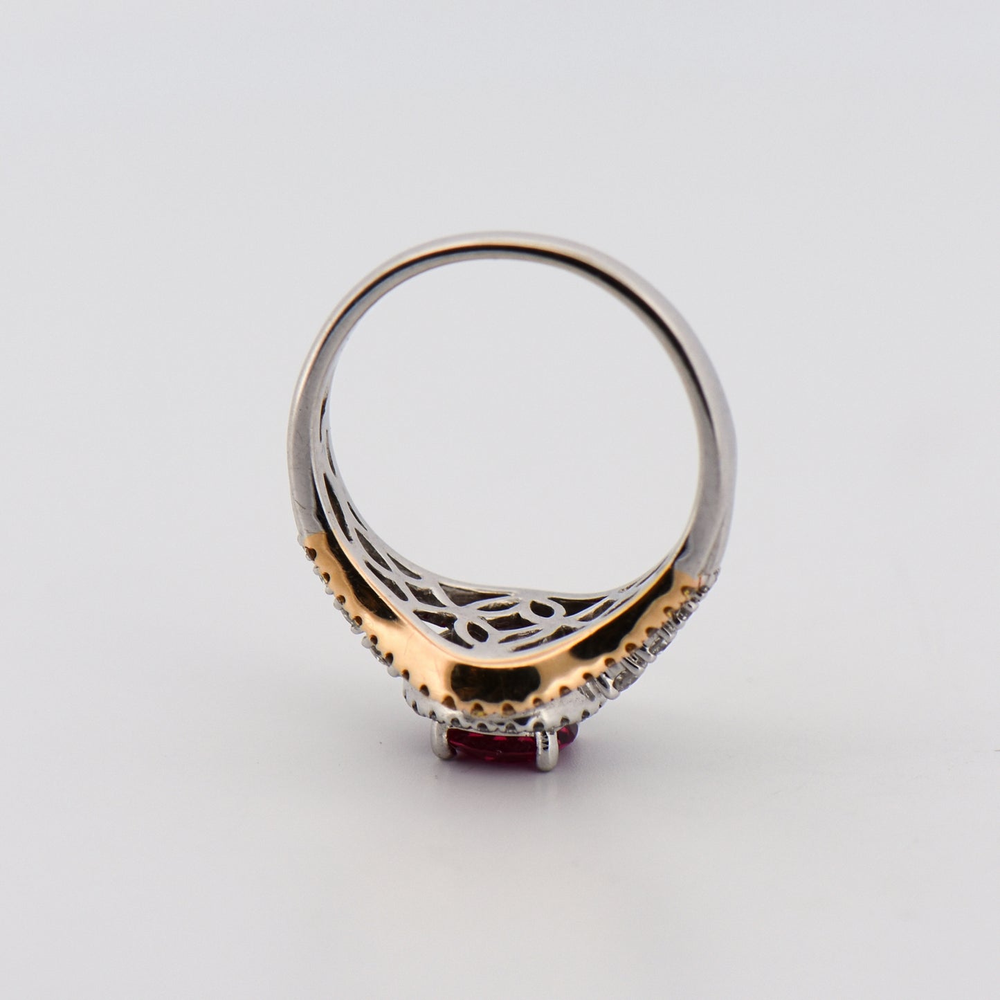 Neon Tanzanian Mahenge Pink Spinel & Yellow Diamond Ring