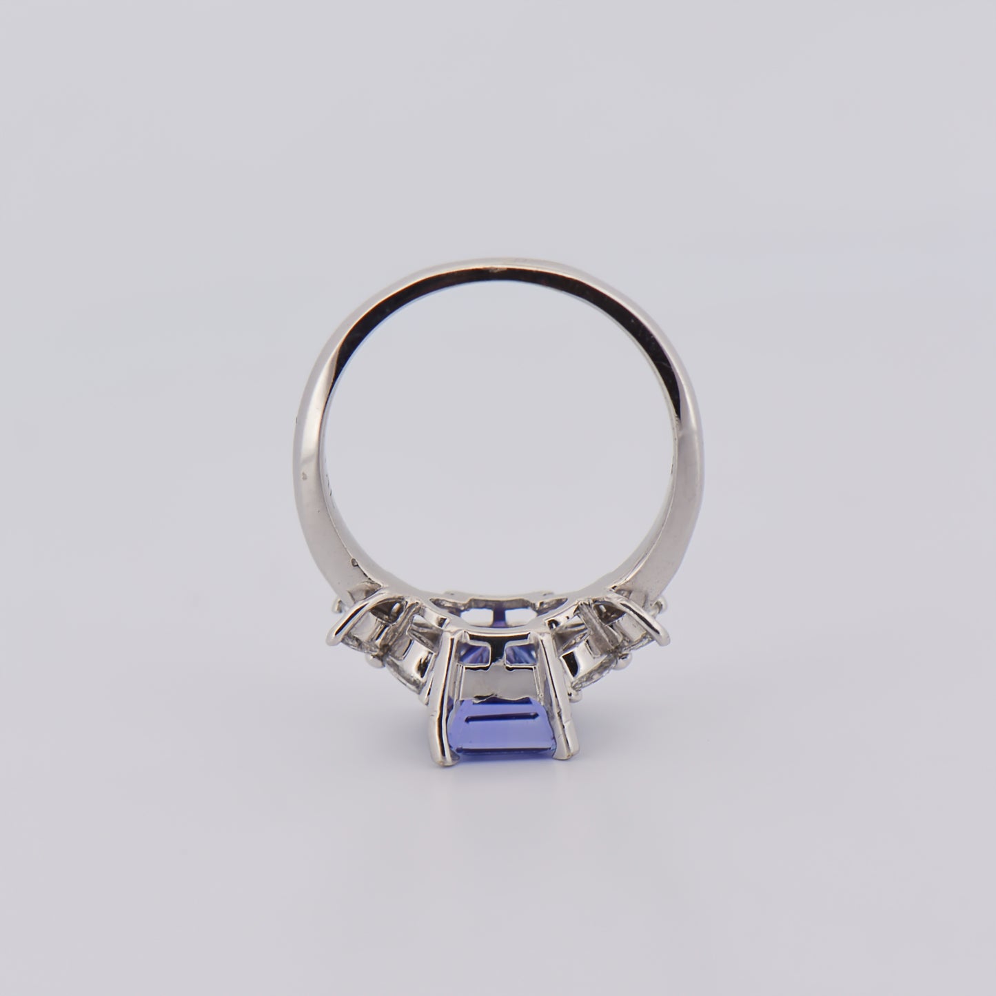 Emerald-Cut Tanzanite Ring with Diamond Accents