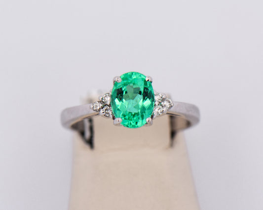 Top Quality Neon Paraiba Tourmaline Engagement Ring