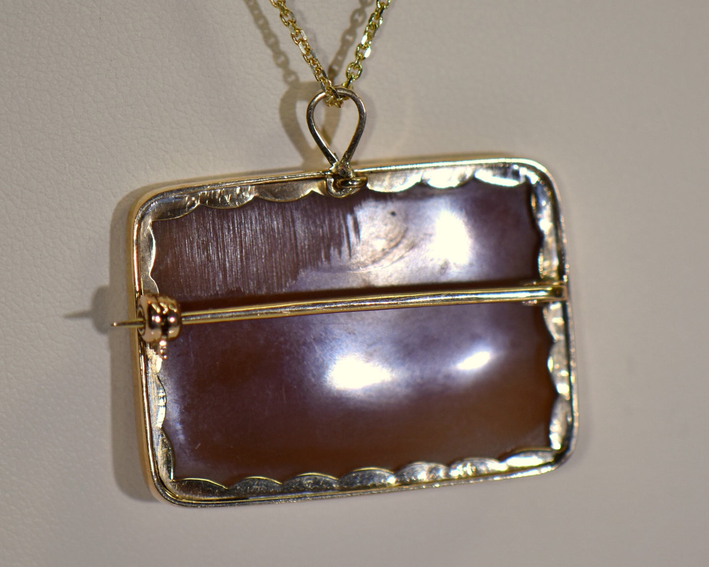 Cameo Pendant/Brooch Combo Depicting Venus in Her Chariot