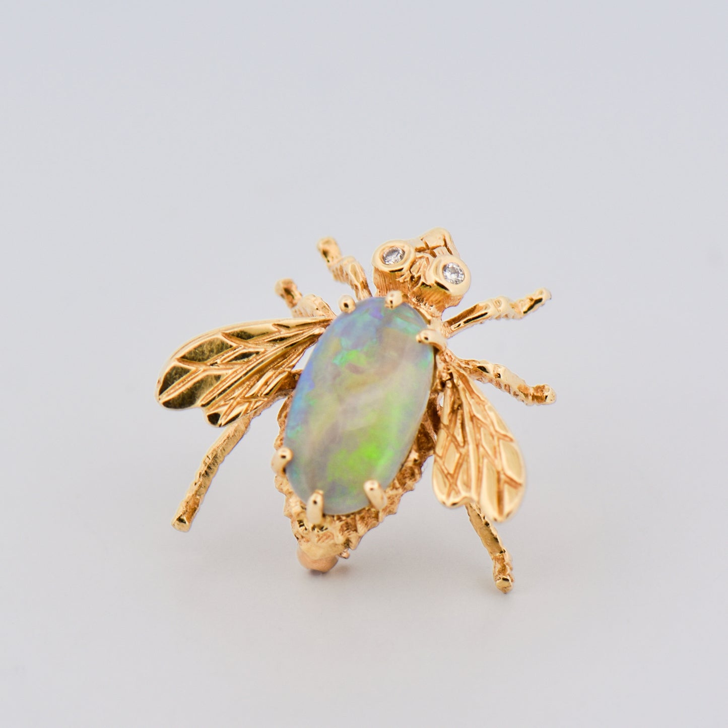 Vintage Bee Brooch with Australian Opal