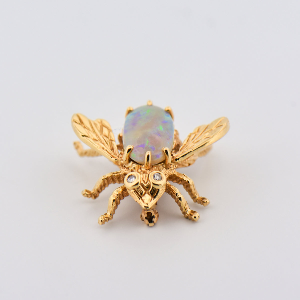 Vintage Bee Brooch with Australian Opal