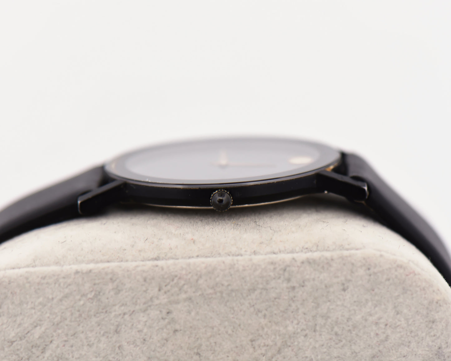 Vintage Movado Museum Quartz Slimline Watch with Black Case