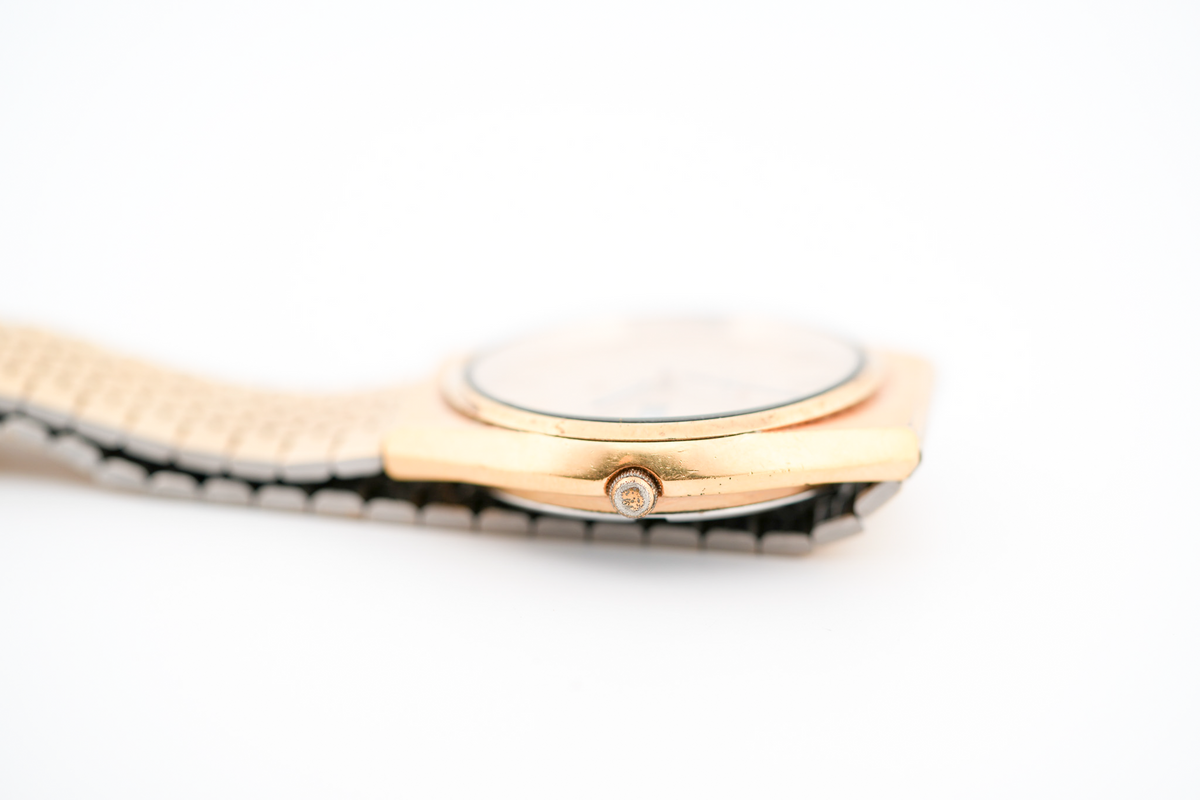 Vintage Seiko SQ Quartz Day-Date Wrist Watch - Gold Plated