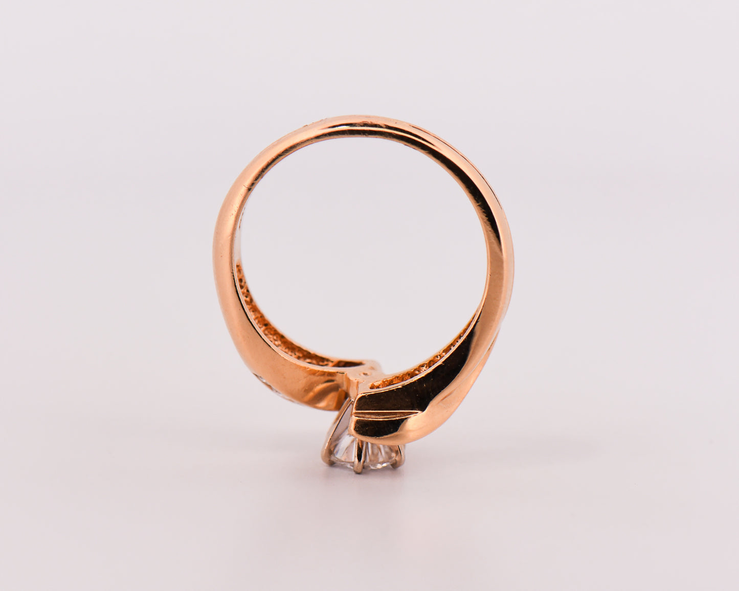 Vintage Bypass Diamond Ring in Yellow Gold