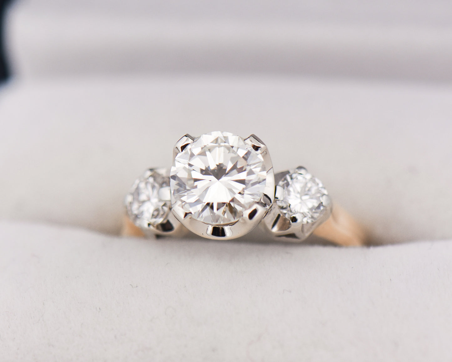 Natural VS Diamond 3-Stone Ring; 1.75ctw