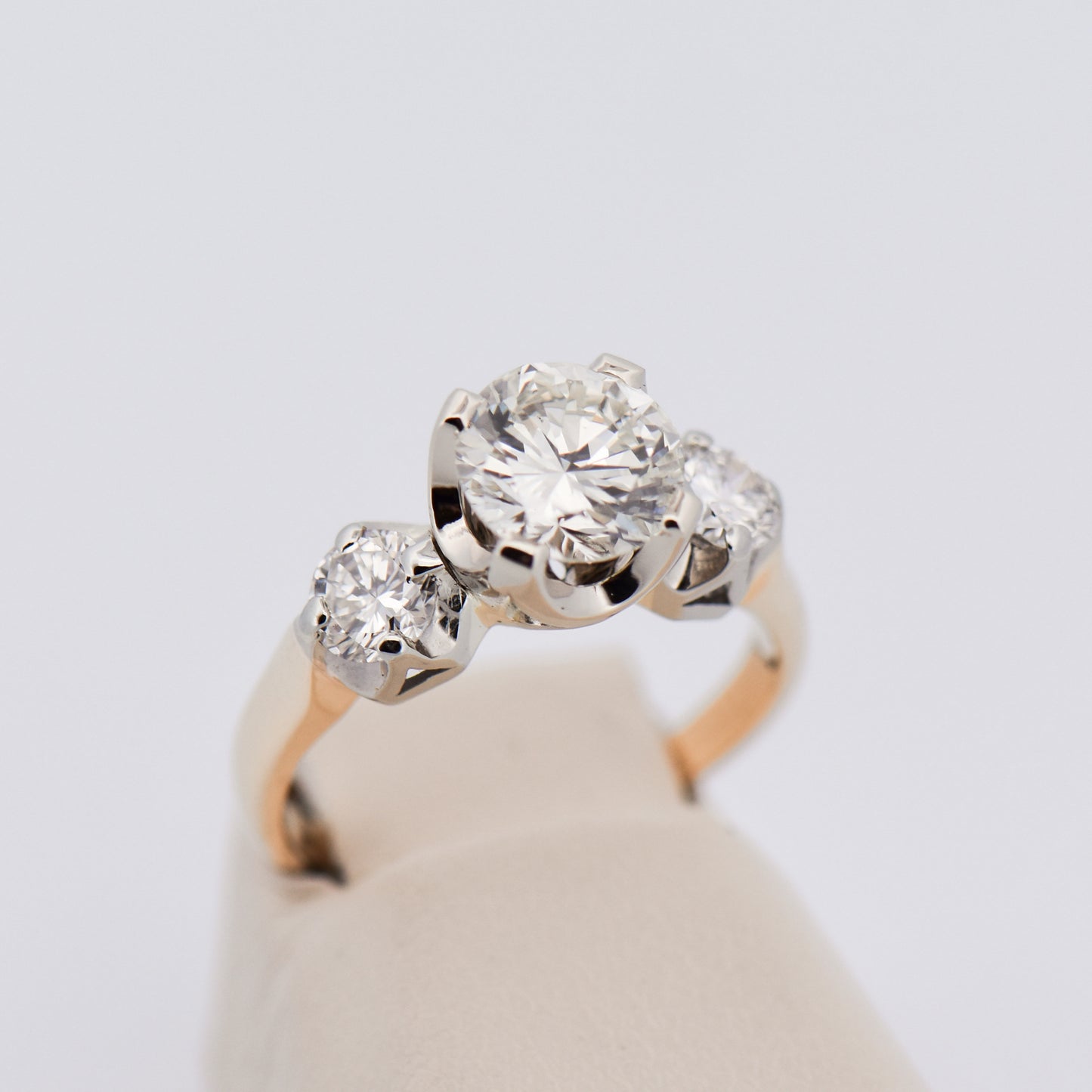 Natural VS Diamond 3-Stone Ring; 1.75ctw