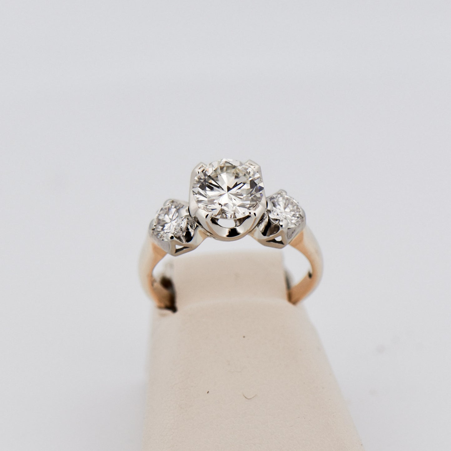 Natural VS Diamond 3-Stone Ring; 1.75ctw
