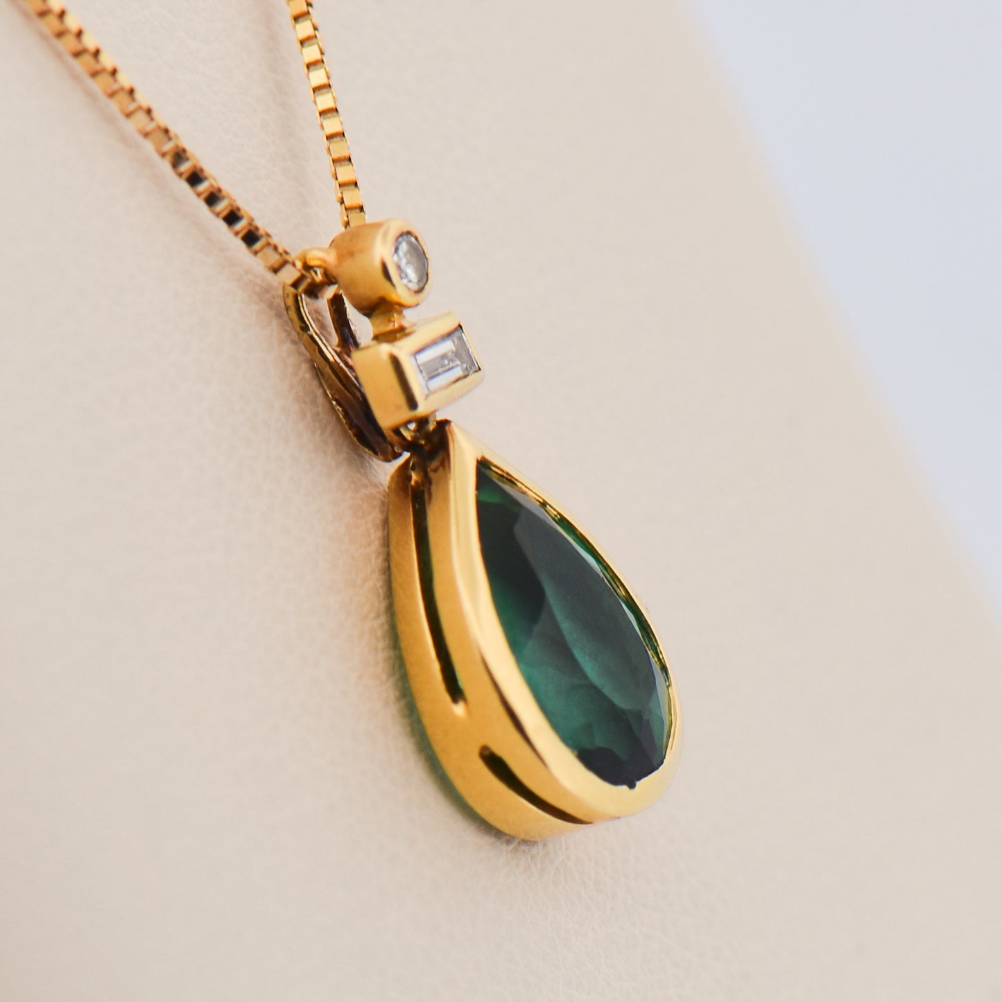 Vintage H.Stern Green Tourmaline and Diamond Pendant