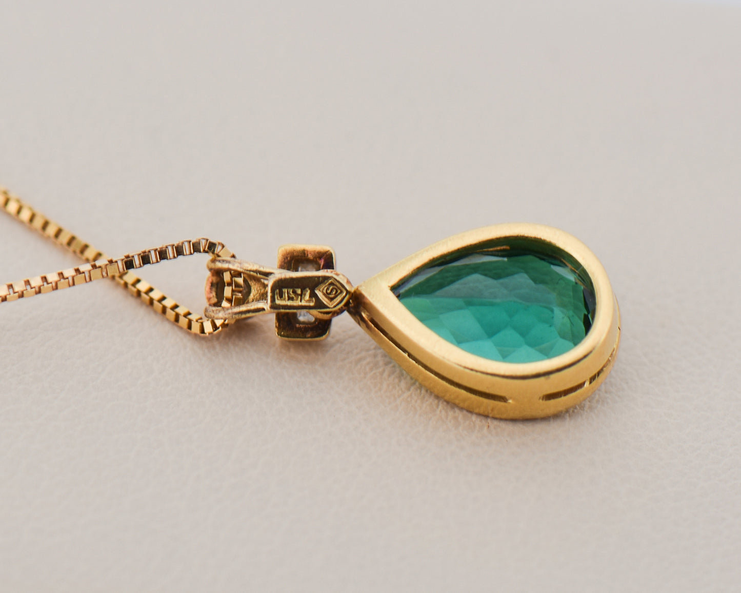 Vintage H.Stern Green Tourmaline and Diamond Pendant