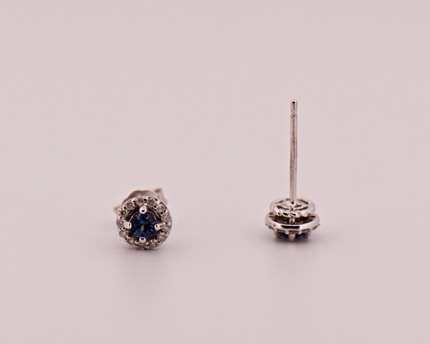 Rare Yogo Montana Blue Sapphire & Diamond Pendant & Earring Set