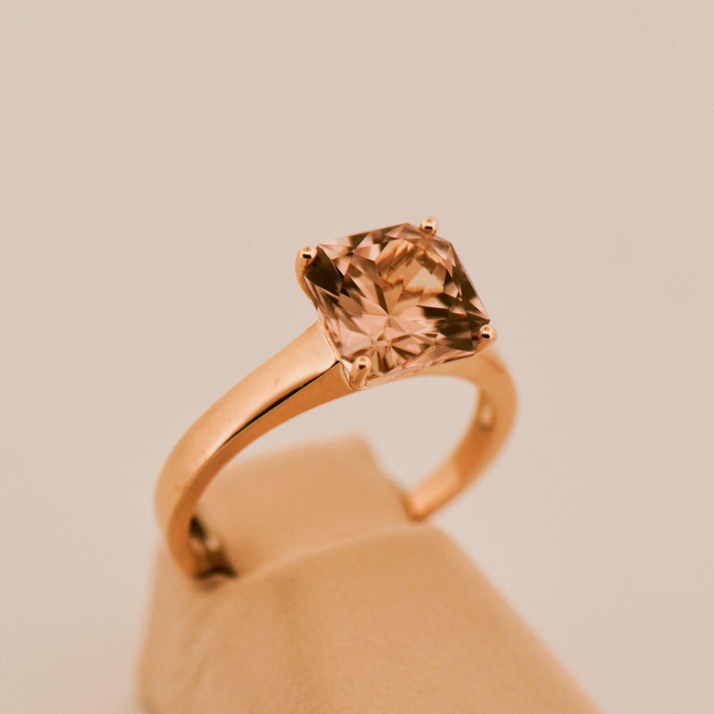 Rare Zultanite Solitaire Ring in 14k Rose Gold