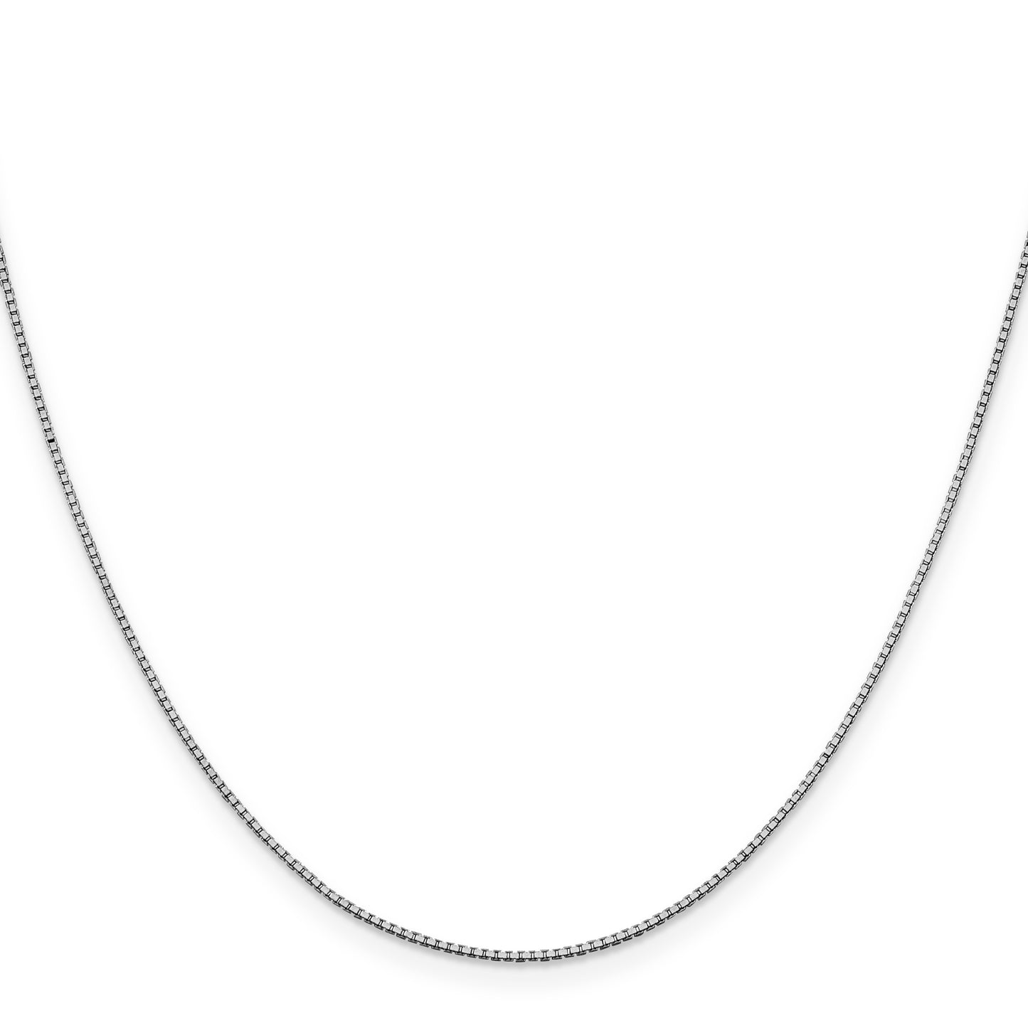 10k White Gold 1mm Box Chain