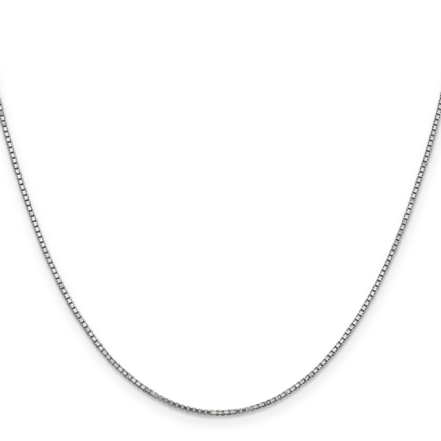 10k White Gold 1.1mm Box Chain
