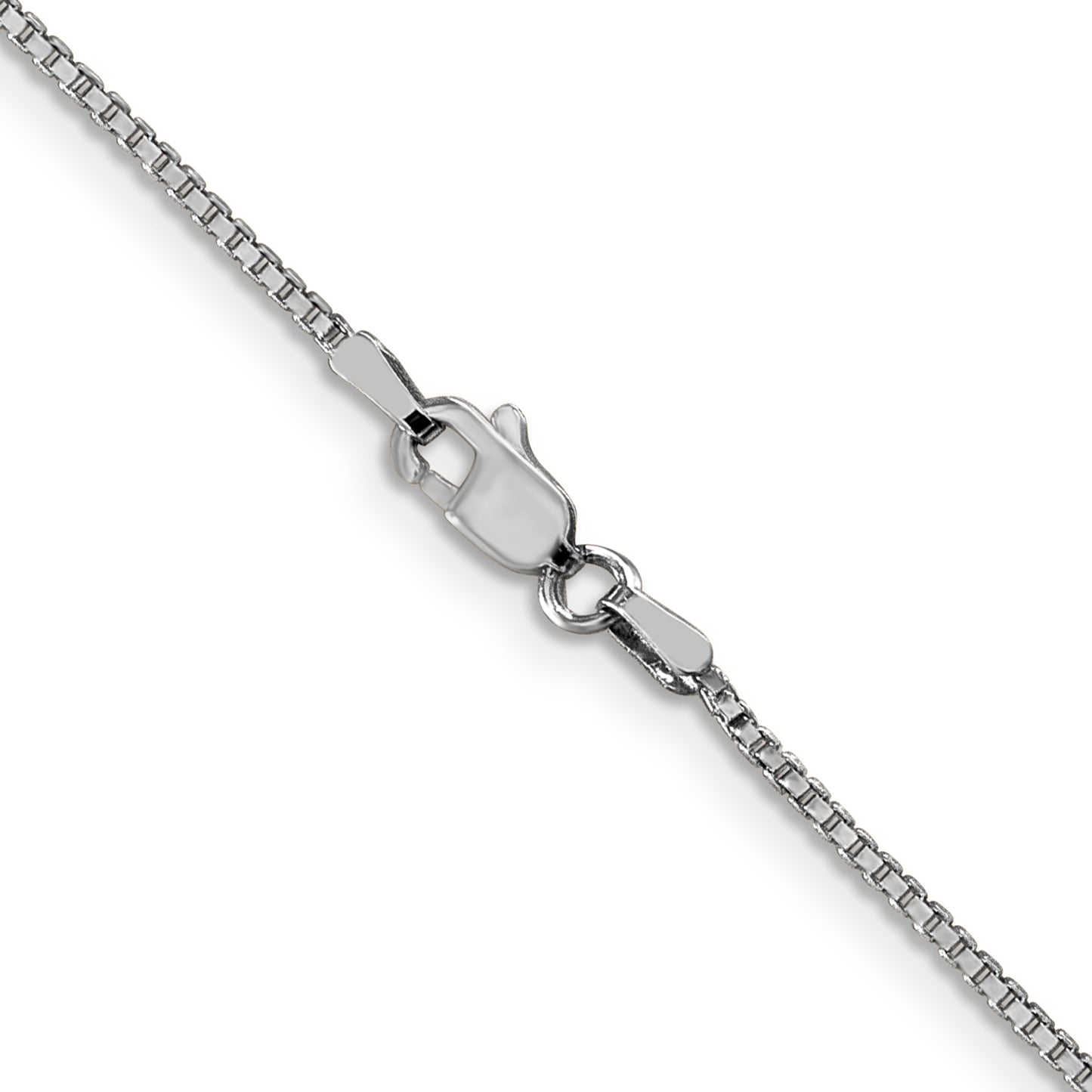 10k White Gold 1.1mm Box Chain
